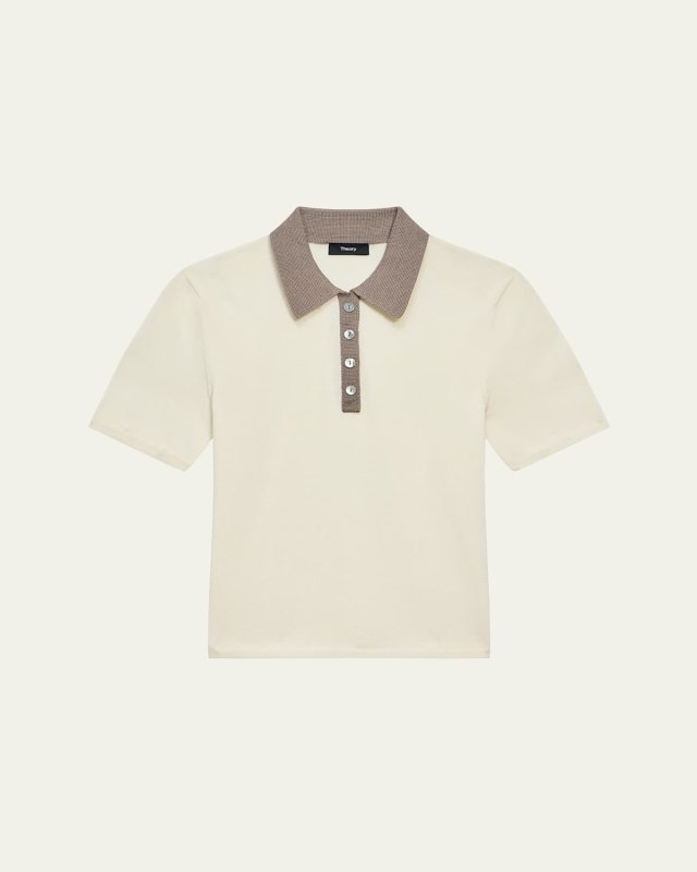 Neo Bering Contrast Wool-Blend Short-Sleeve Polo Shirt